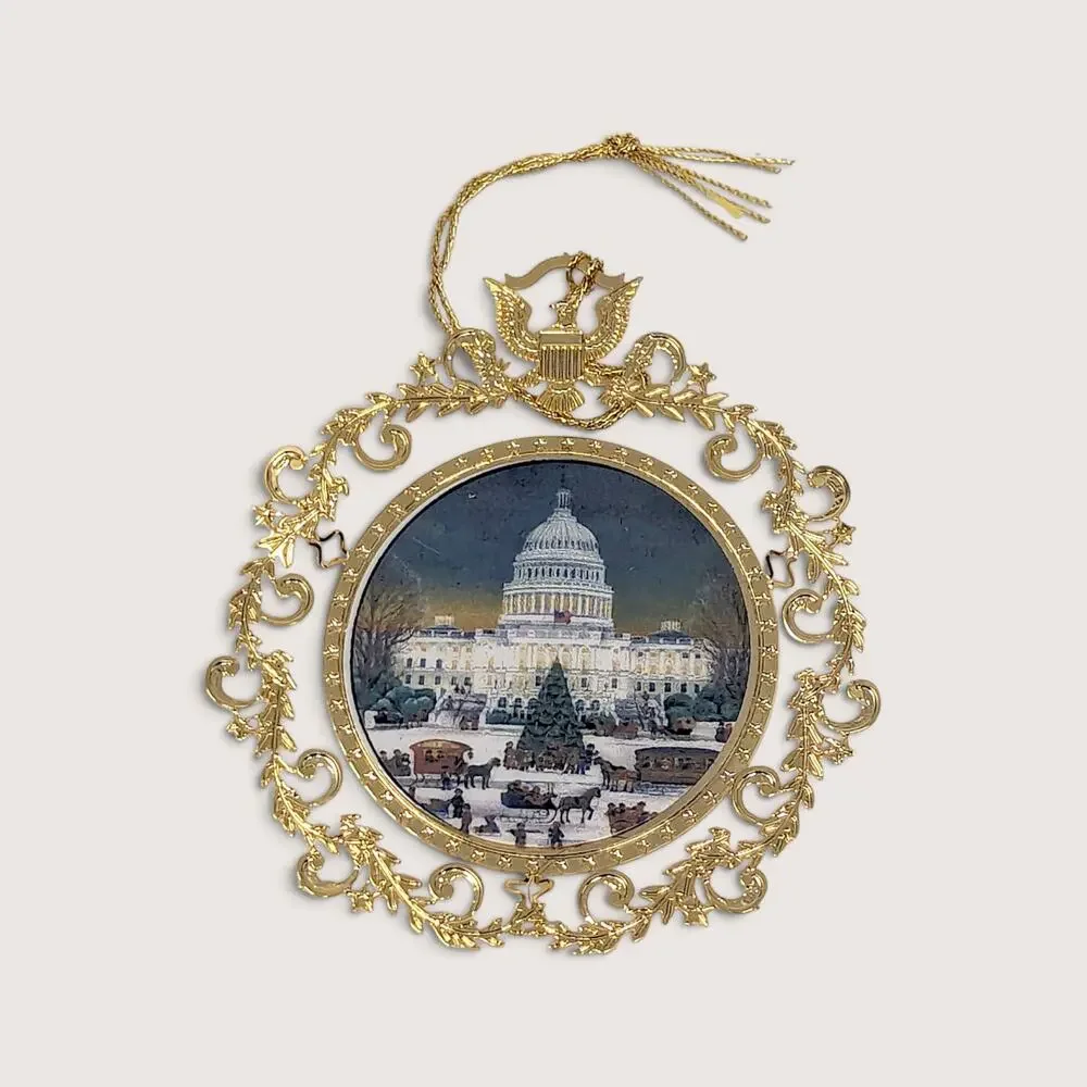 2001 United States Capitol Historical Society Christmas Ornament In Box
